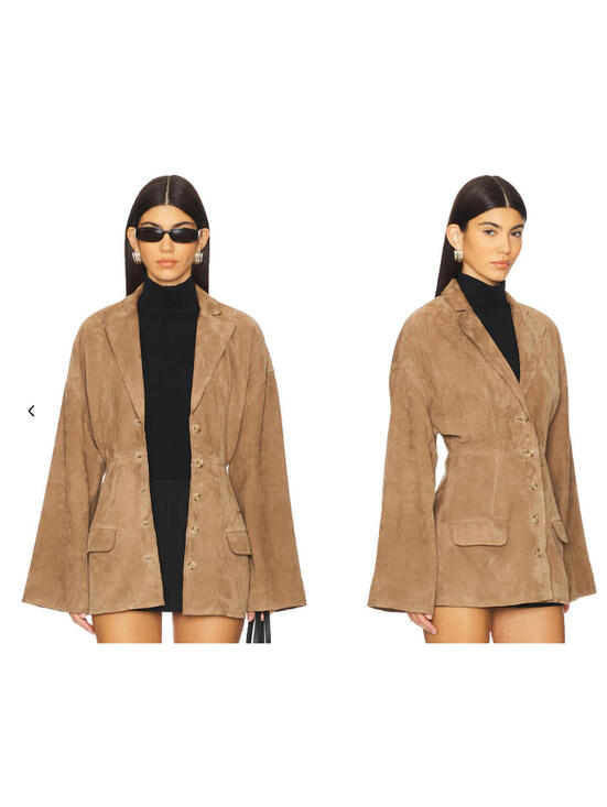 REVOLVE Jackets & Blazers - Eaves Revolve Salta Suede Jacket in Tan SIZE M NWT $528msrp
